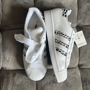 Zebra print Adidas Superstars Limited Edition size 8
